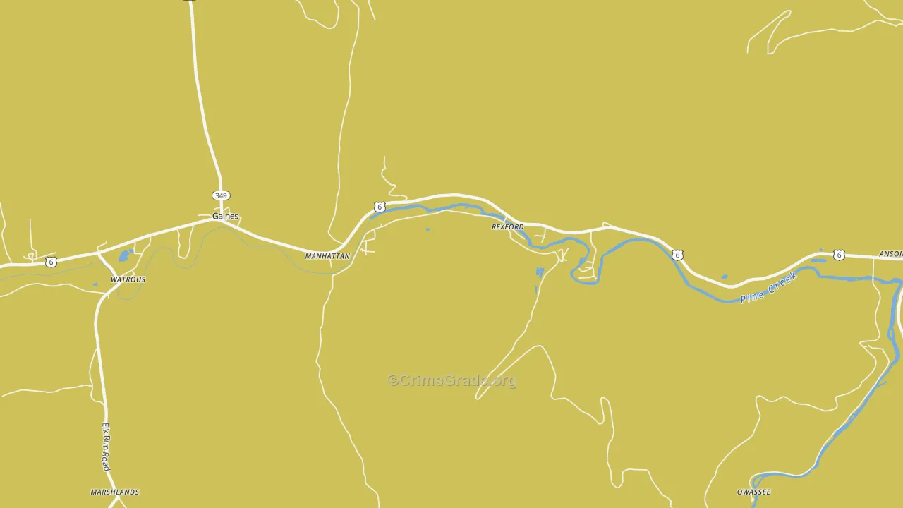 Rexford, PA Map of Drug-Related Crime Rates