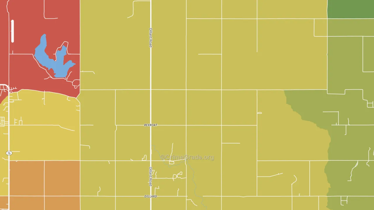 Rexroat, OK Map of Drug-Related Crime Rates