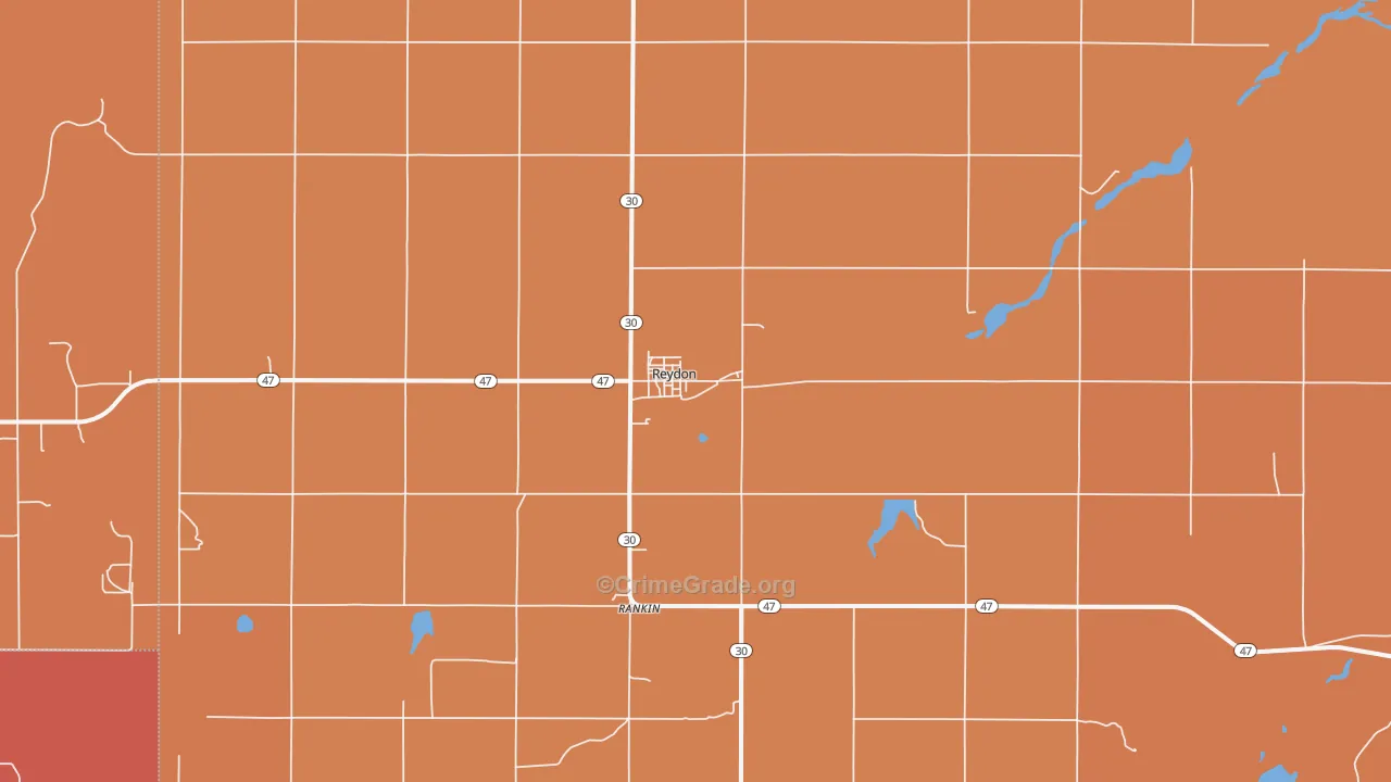 Reydon, OK Map of Drug-Related Crime Rates