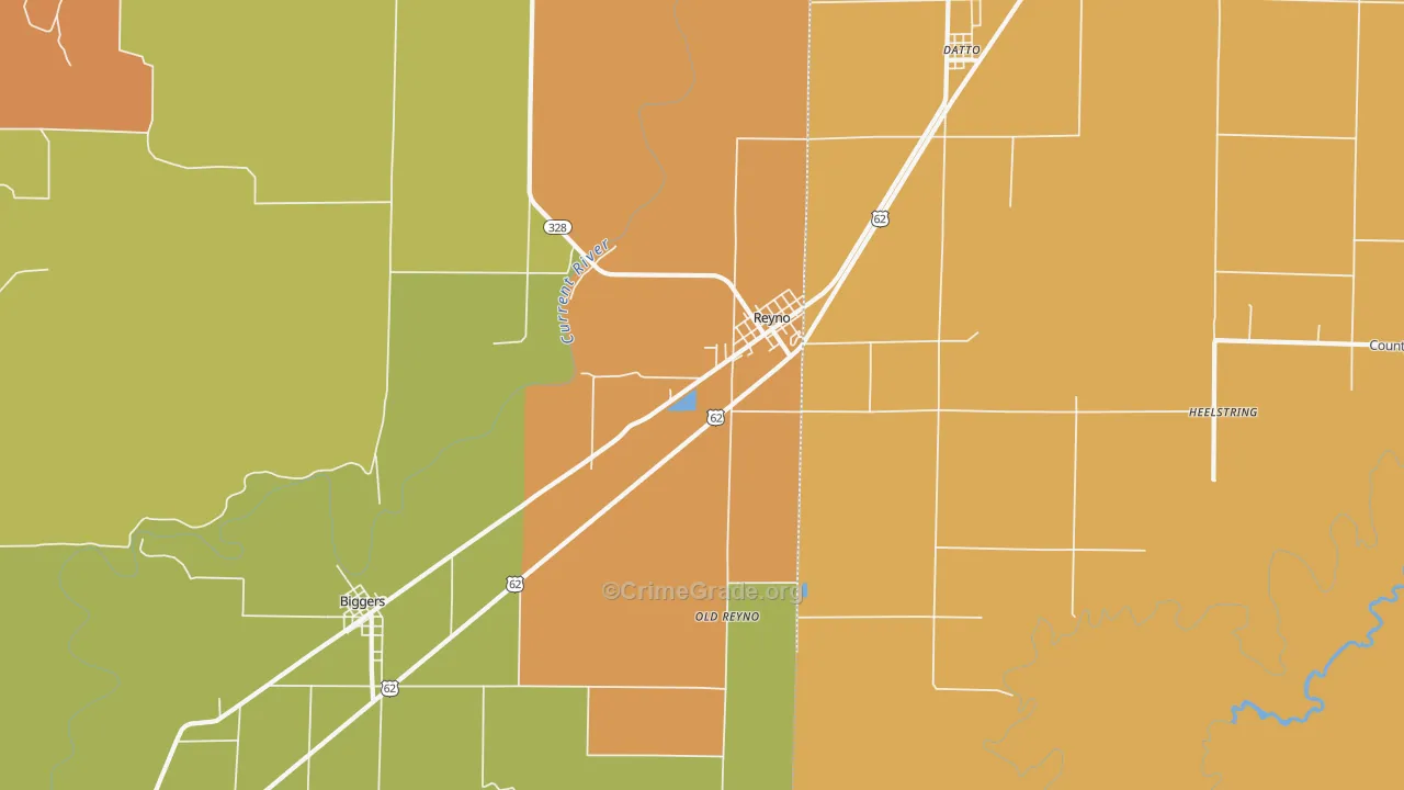 Reyno, AR Map of Drug-Related Crime Rates
