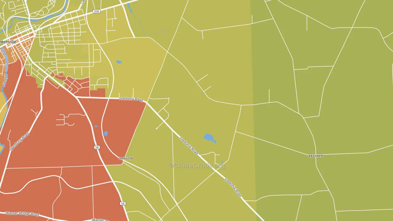Reynolds Heights, PA Map of Drug-Related Crime Rates
