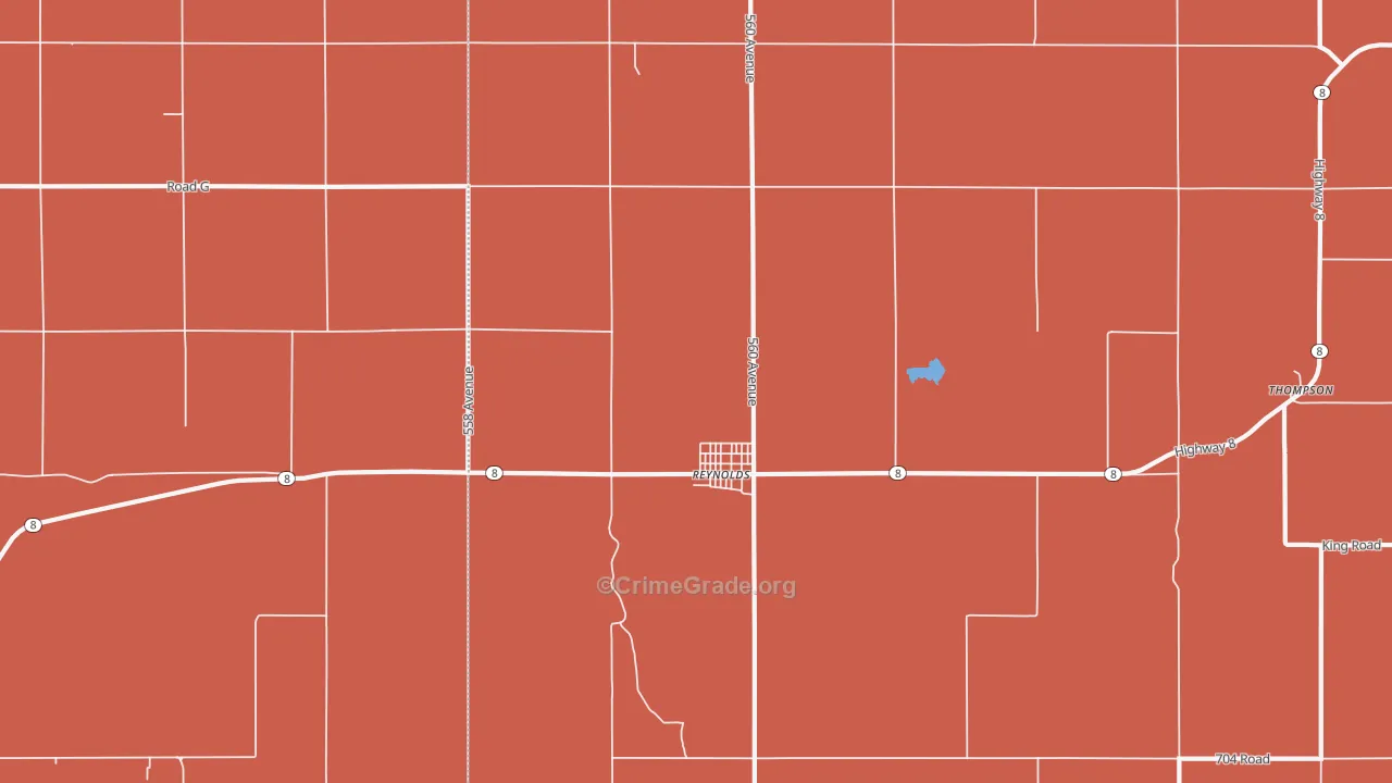Reynolds, NE Map of Drug-Related Crime Rates