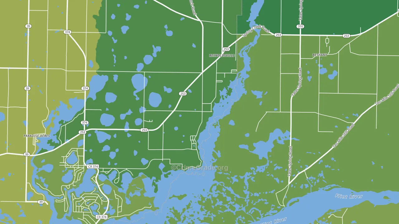 Reynoldsville, GA Map of Drug-Related Crime Rates