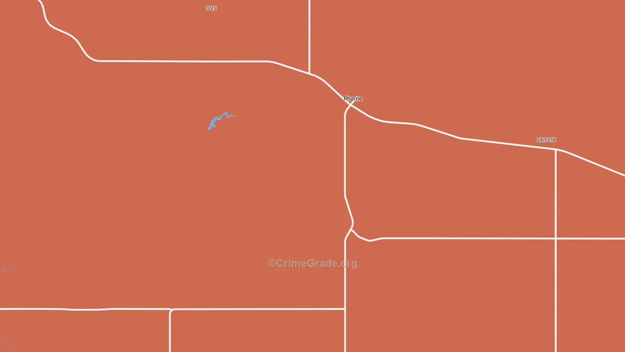 Rhame, ND Map of Drug-Related Crime Rates