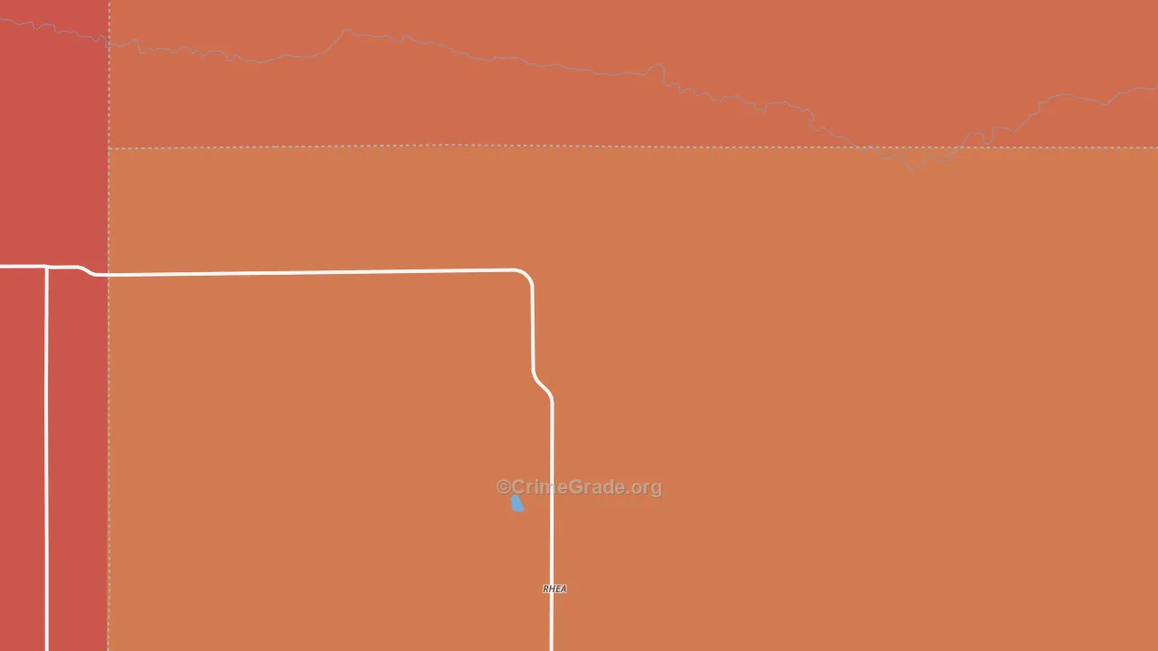 Rhea, TX Map of Drug-Related Crime Rates
