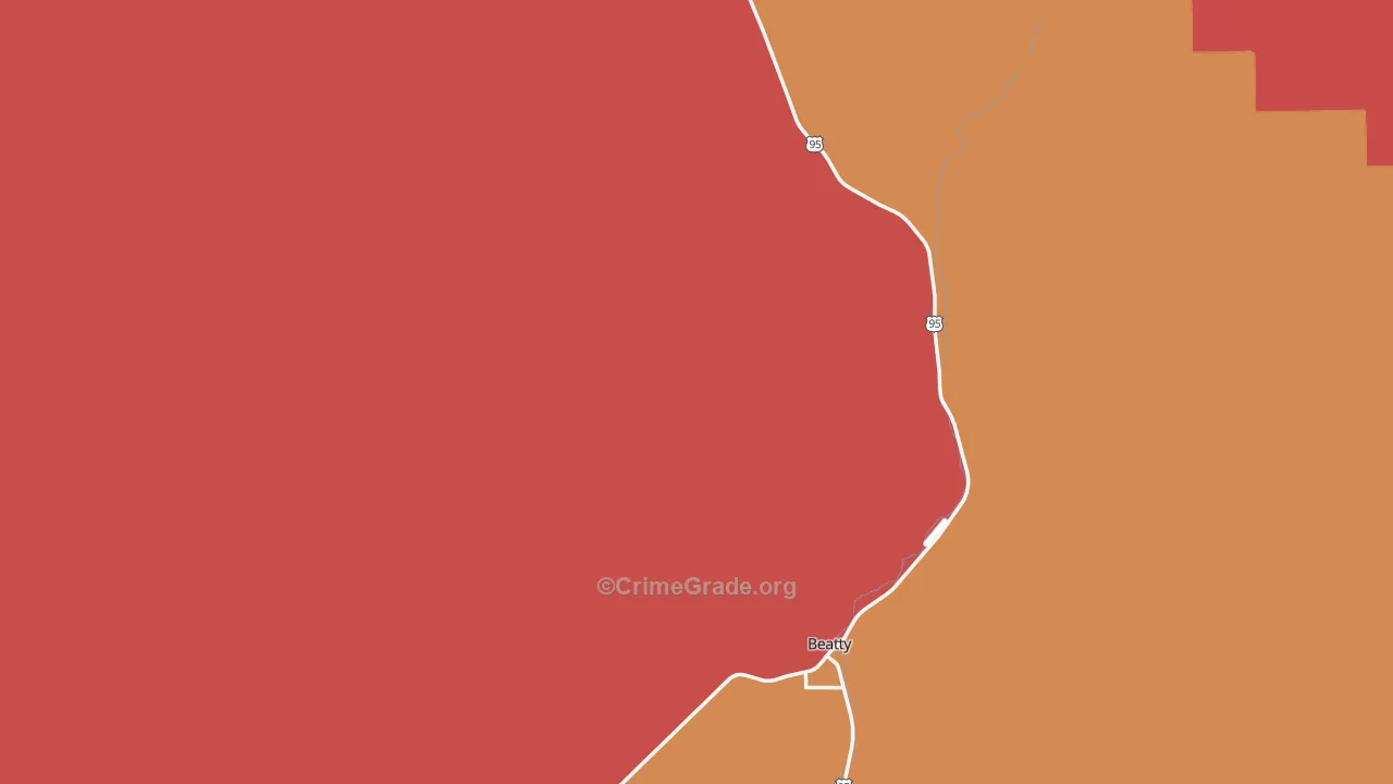 Rhyolite, NV Map of Drug-Related Crime Rates