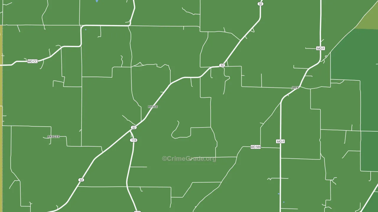 Rhyse, MO Map of Drug-Related Crime Rates