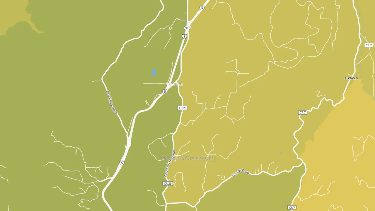 Rice Hill, OR Map of Drug-Related Crime Rates