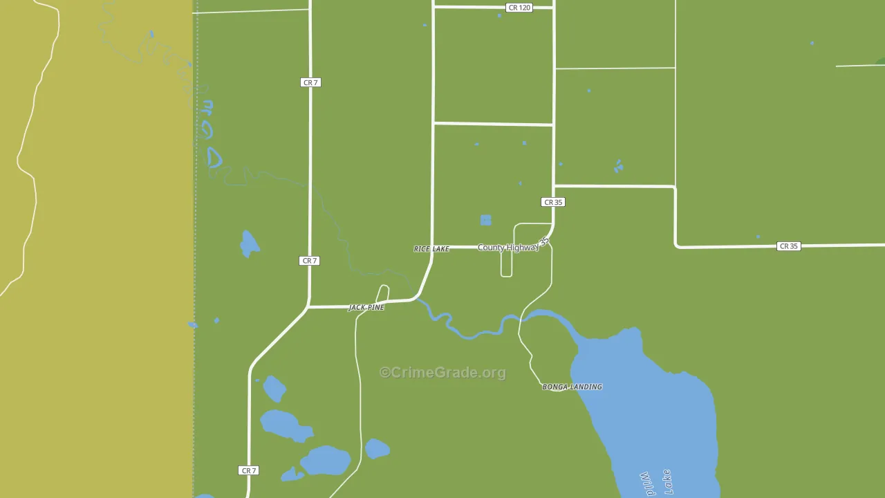 Rice Lake, MN Map of Drug-Related Crime Rates