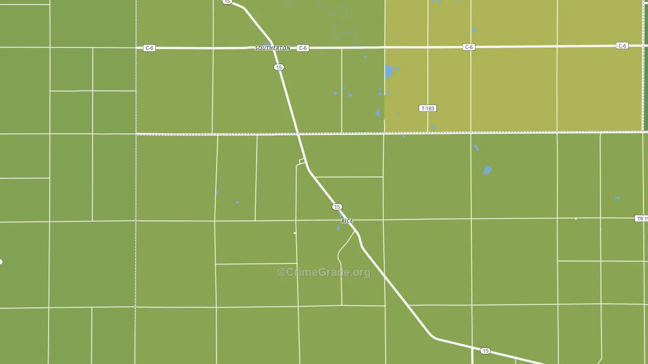 Rice, OH Map of Drug-Related Crime Rates