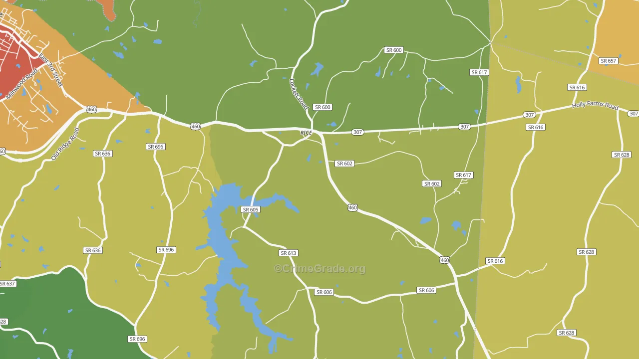 Rice, VA Map of Drug-Related Crime Rates