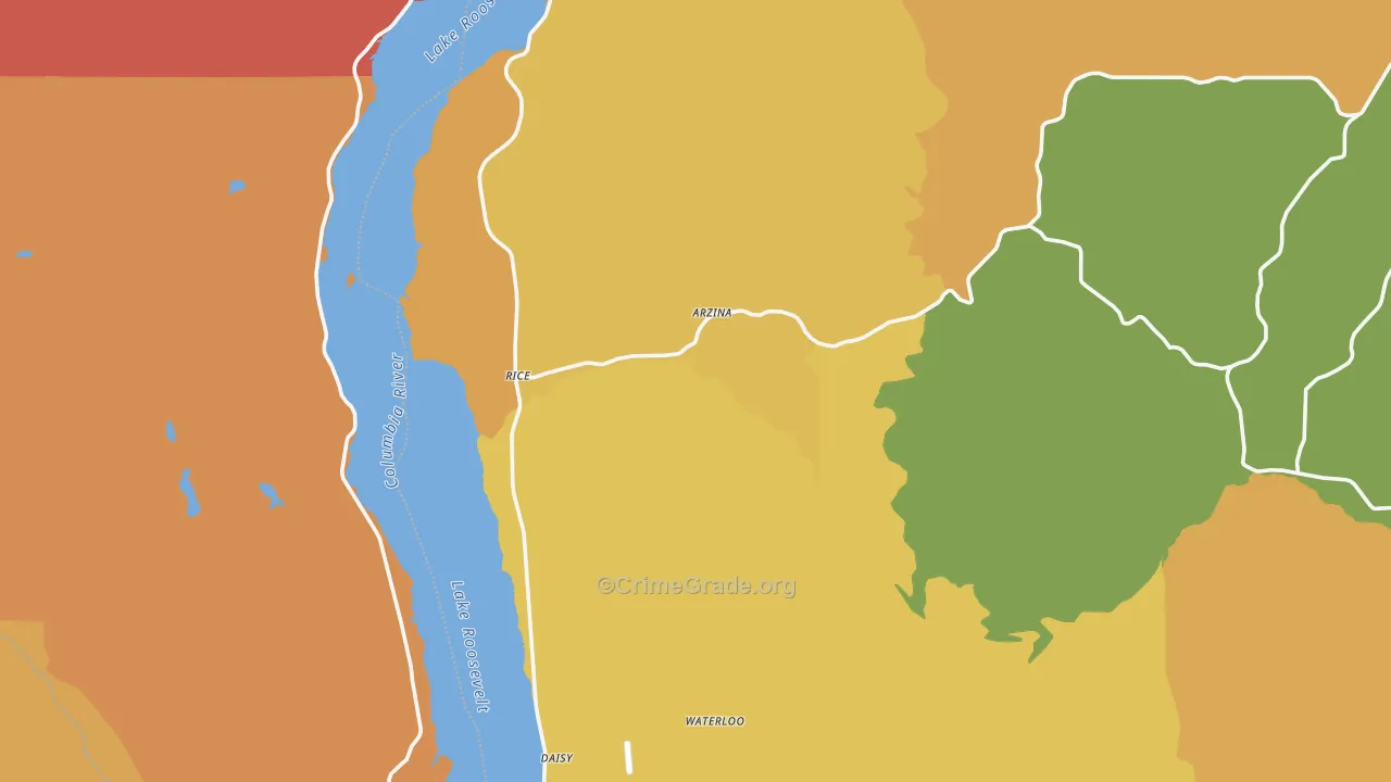 Rice, WA Map of Drug-Related Crime Rates