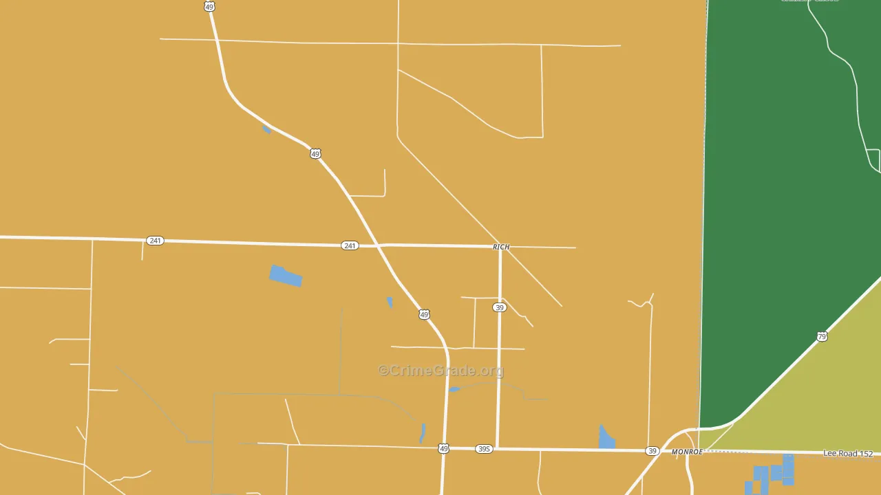 Rich, AR Map of Drug-Related Crime Rates