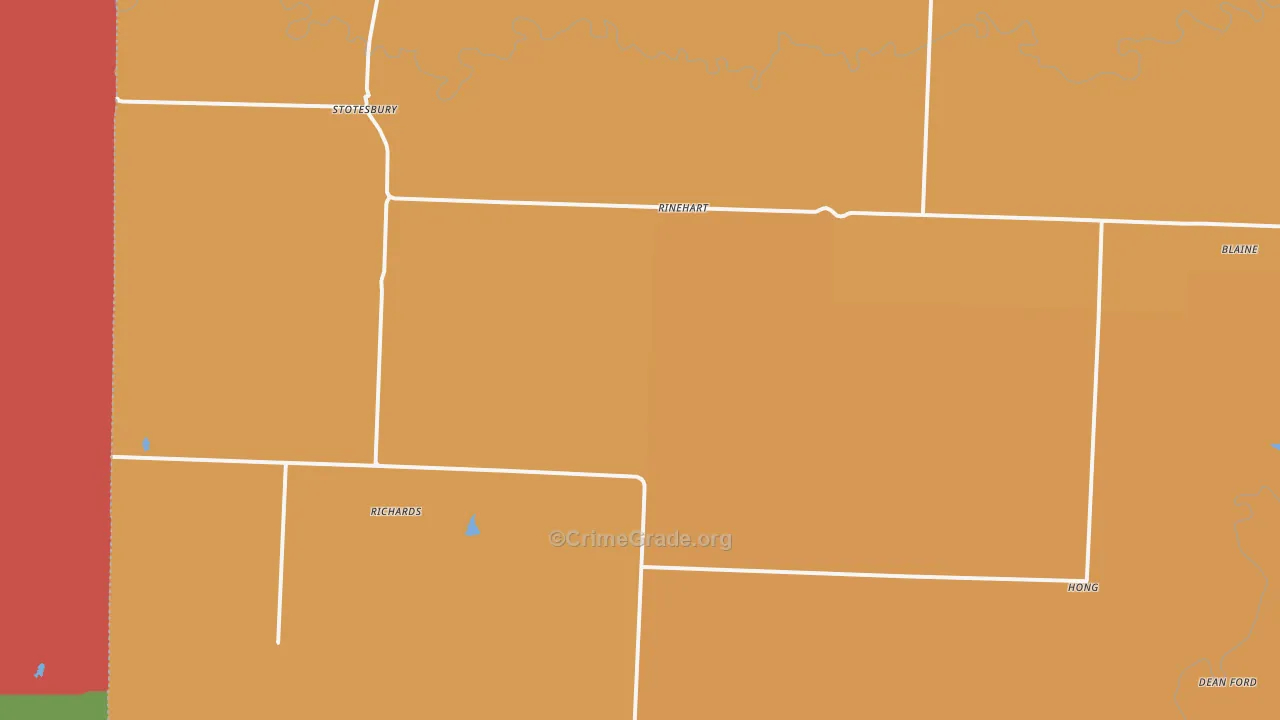 Richards, MO Map of Drug-Related Crime Rates