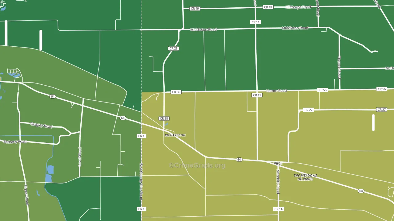 Richardson, IL Map of Drug-Related Crime Rates