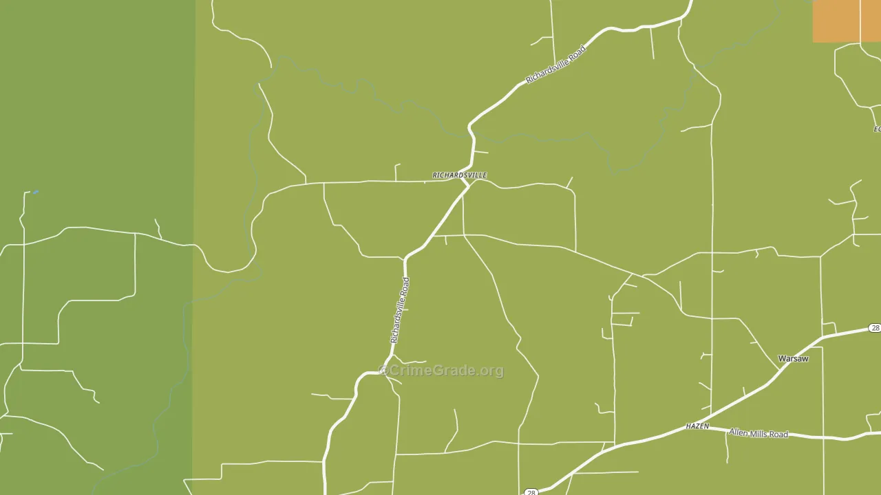 Richardsville, PA Map of Drug-Related Crime Rates