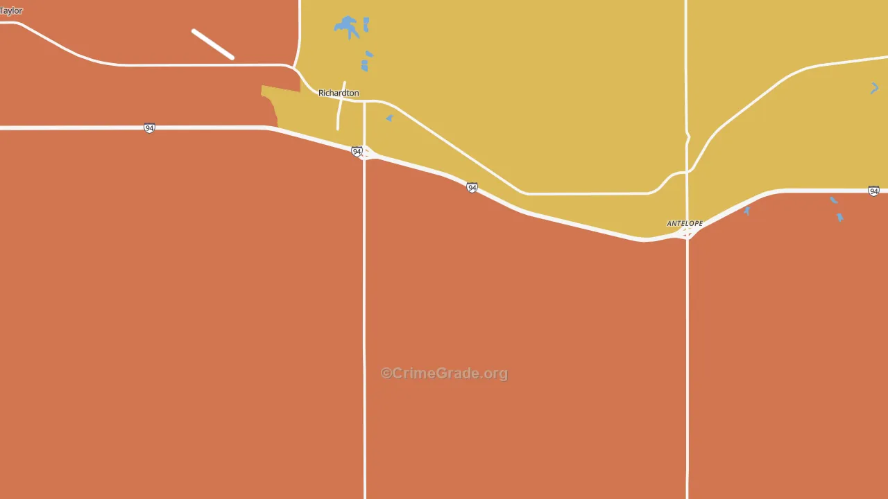 Richardton, ND Map of Drug-Related Crime Rates