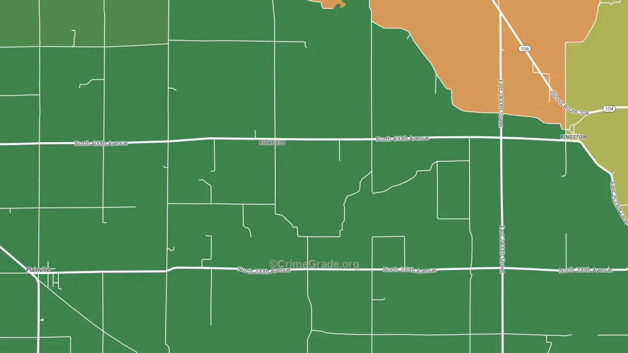Richfield, IL Map of Drug-Related Crime Rates