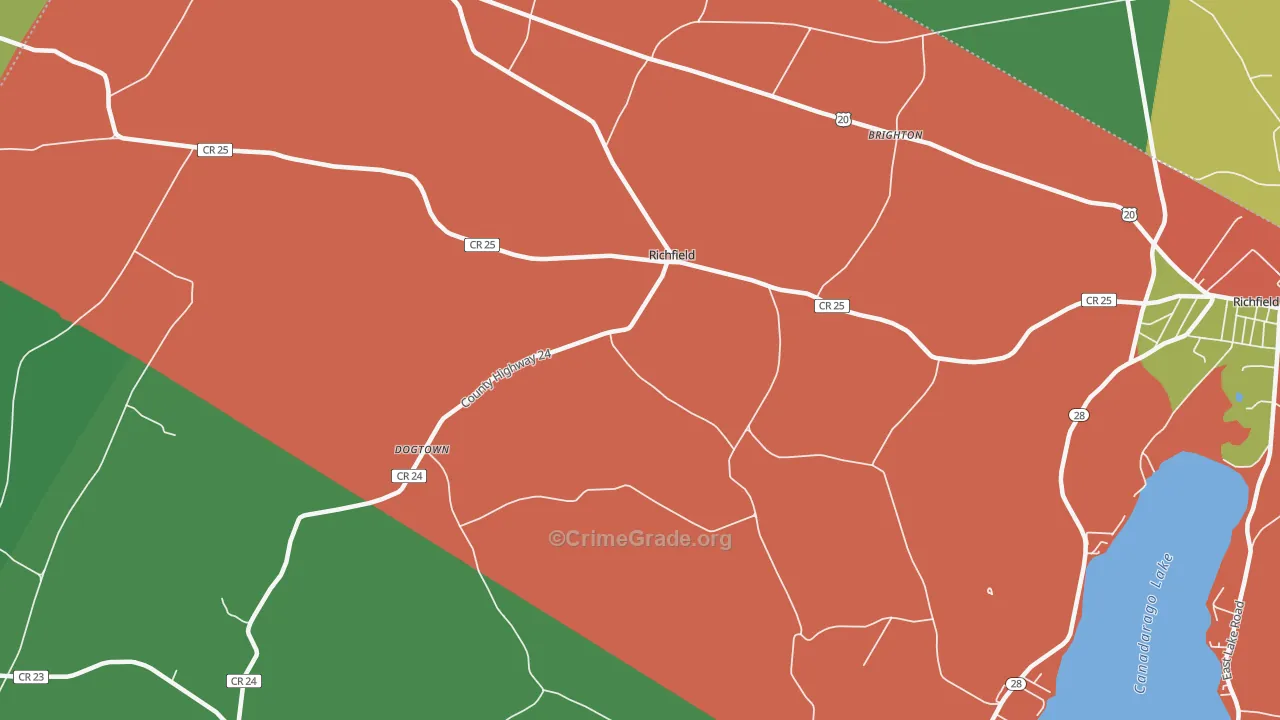 Richfield, NY Map of Drug-Related Crime Rates