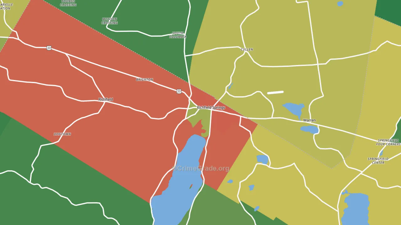 Richfield Springs, NY Map of Drug-Related Crime Rates