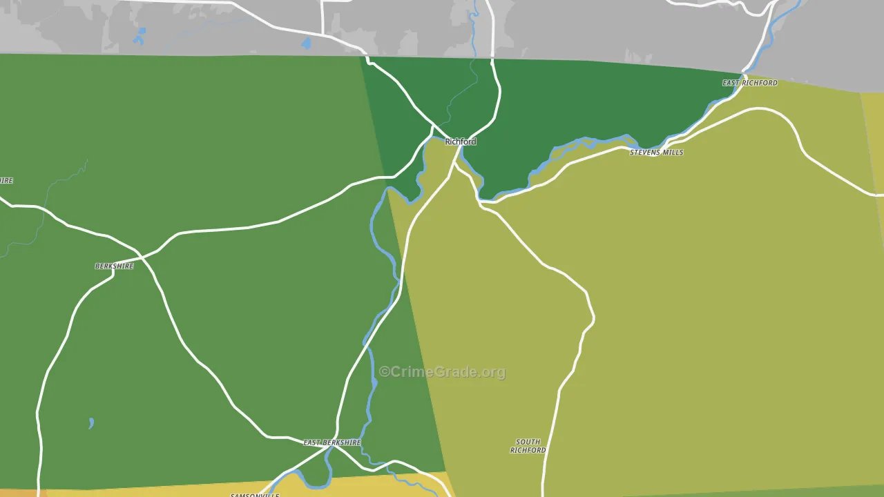 Richford, VT Map of Drug-Related Crime Rates