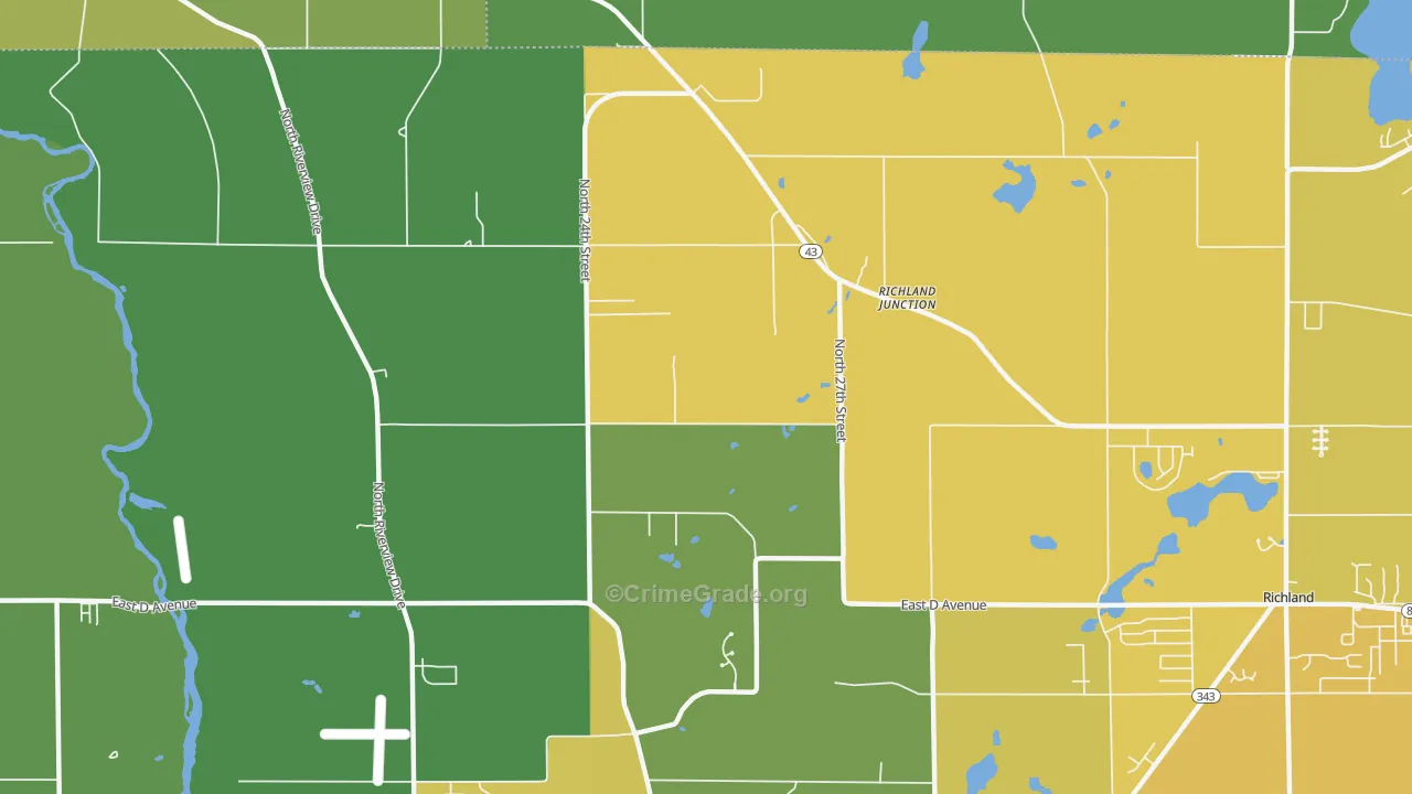 Richland Junction, MI Map of Drug-Related Crime Rates