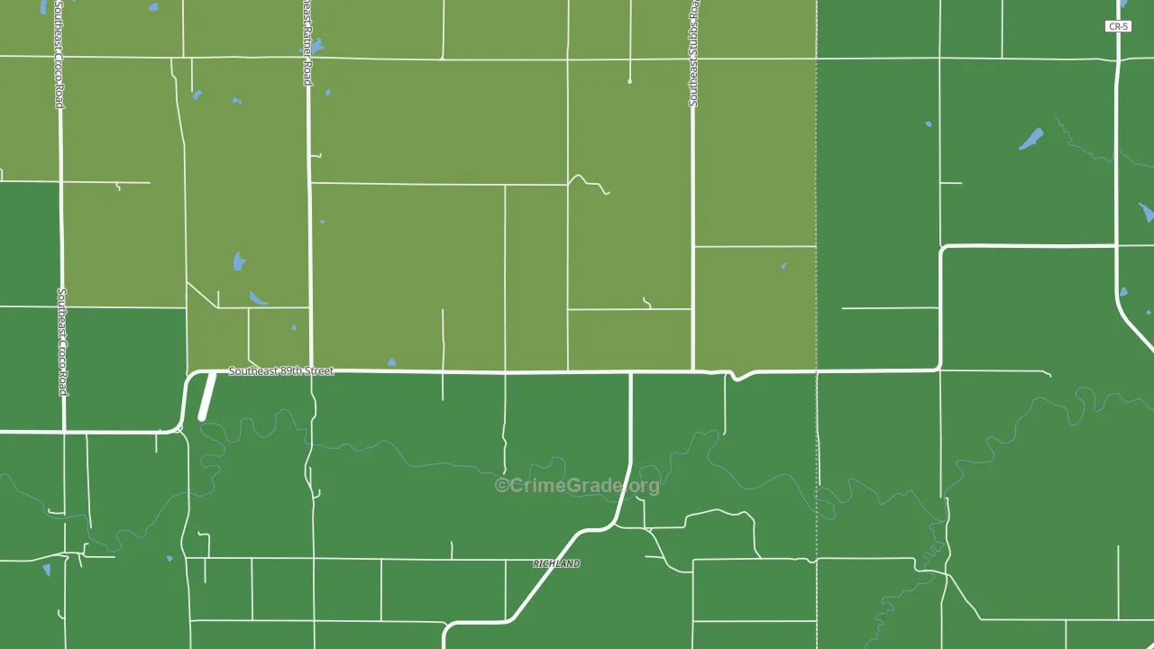 Richland, KS Map of Drug-Related Crime Rates