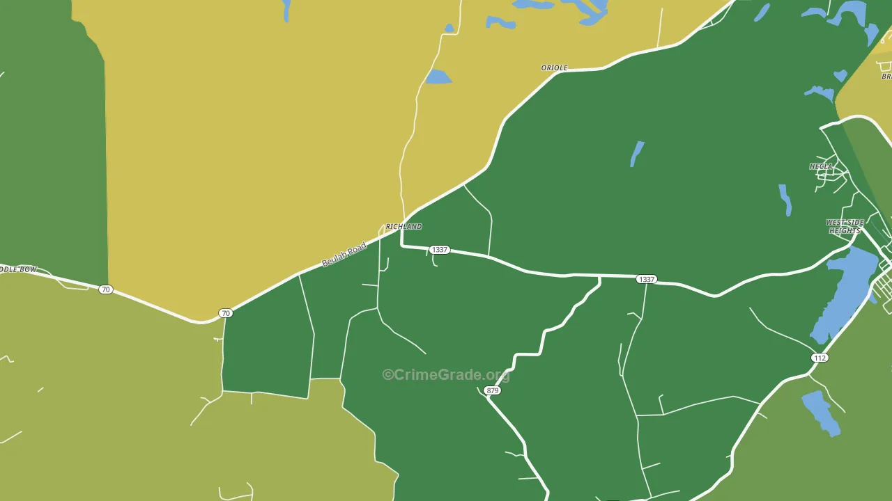 Richland, KY Map of Drug-Related Crime Rates