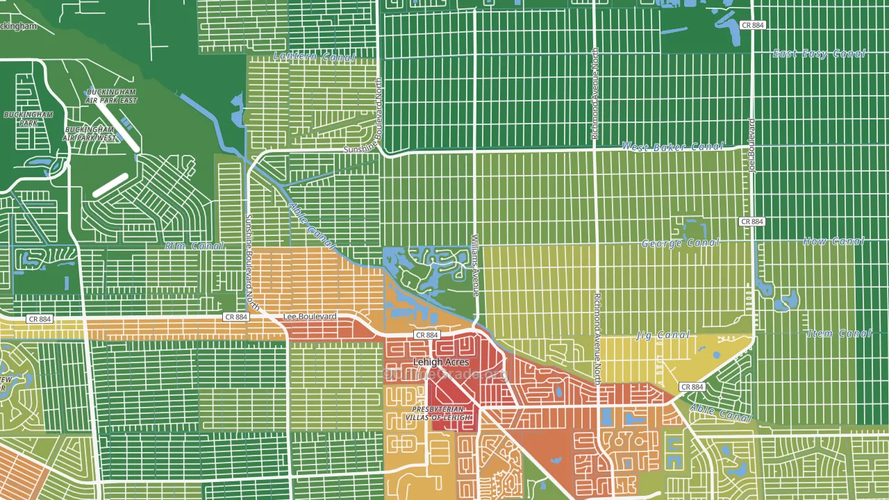 Richmond, Lehigh Acres, FL Map of Drug-Related Crime Rates