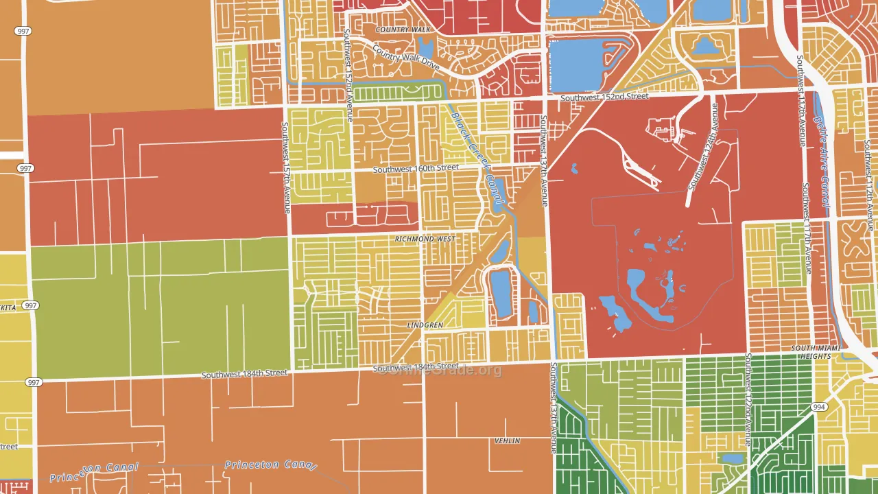 Richmond West, FL Map of Drug-Related Crime Rates