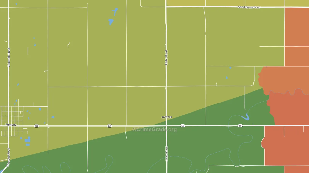 Richter, KS Map of Drug-Related Crime Rates