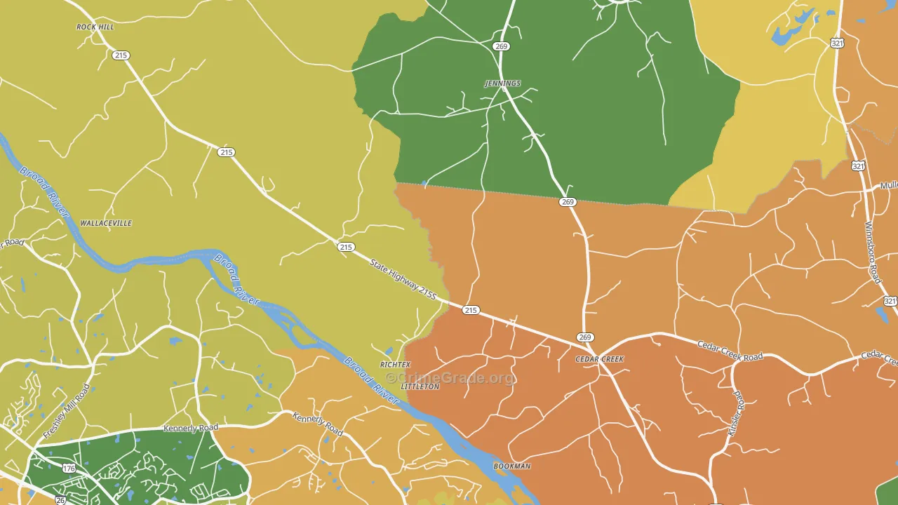 Richtex, SC Map of Drug-Related Crime Rates