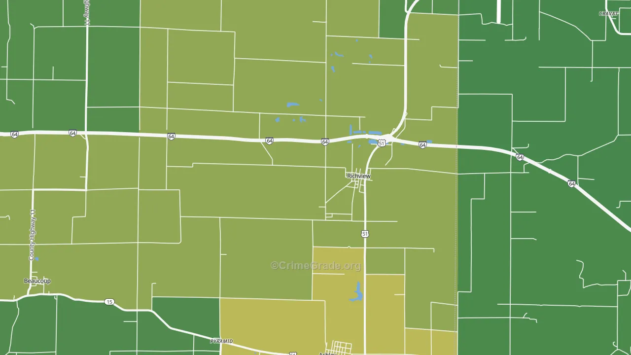 Richview, IL Map of Drug-Related Crime Rates