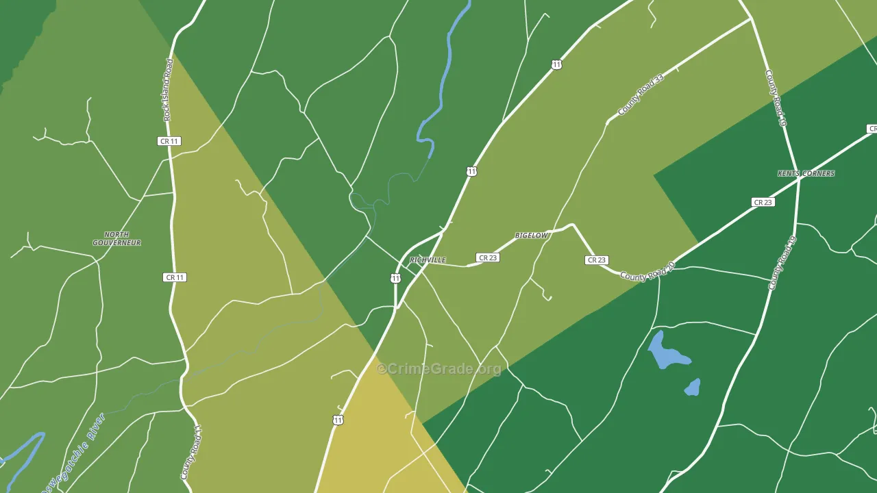 Richville, NY Map of Drug-Related Crime Rates