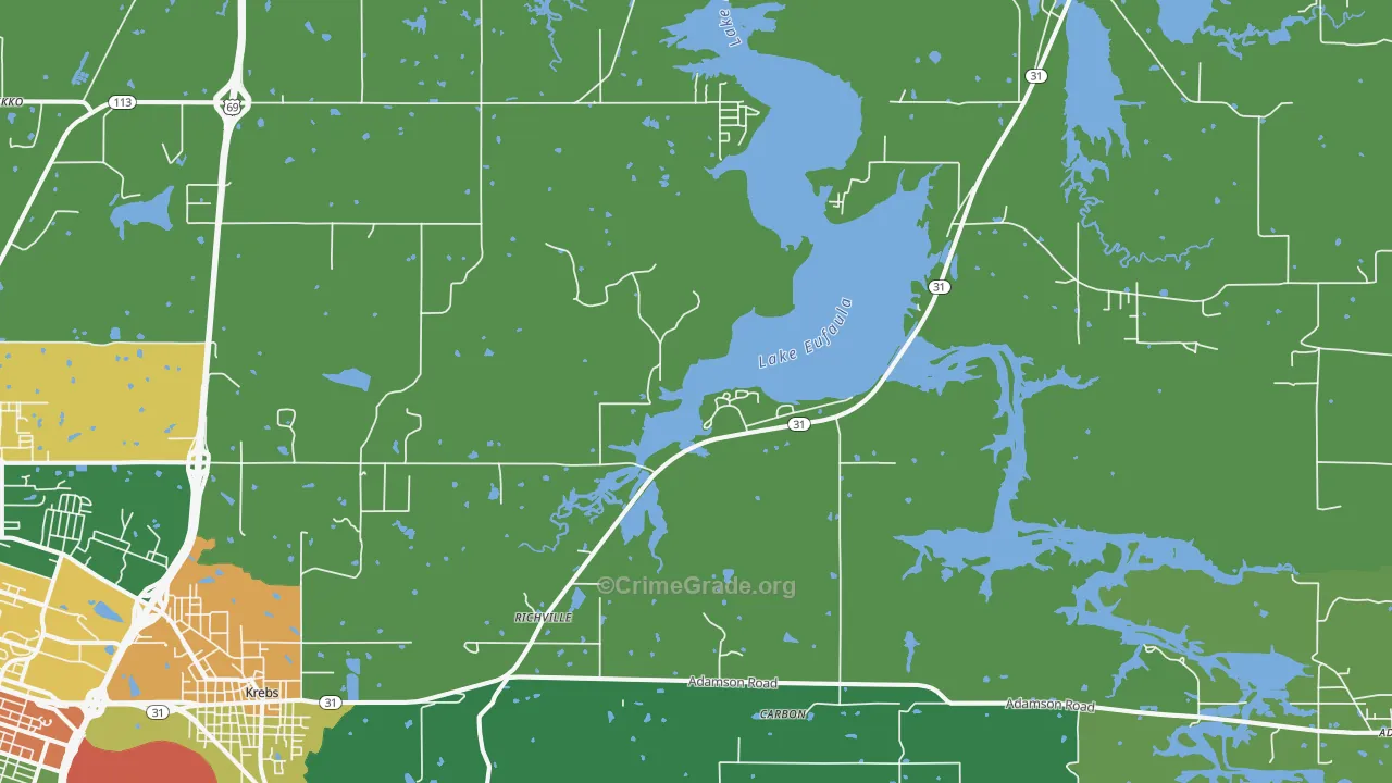 Richville, OK Map of Drug-Related Crime Rates