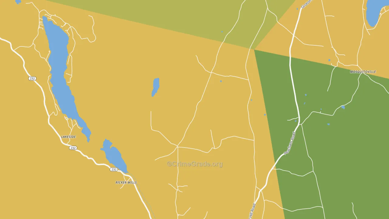 Ricker Mills, VT Map of Drug-Related Crime Rates