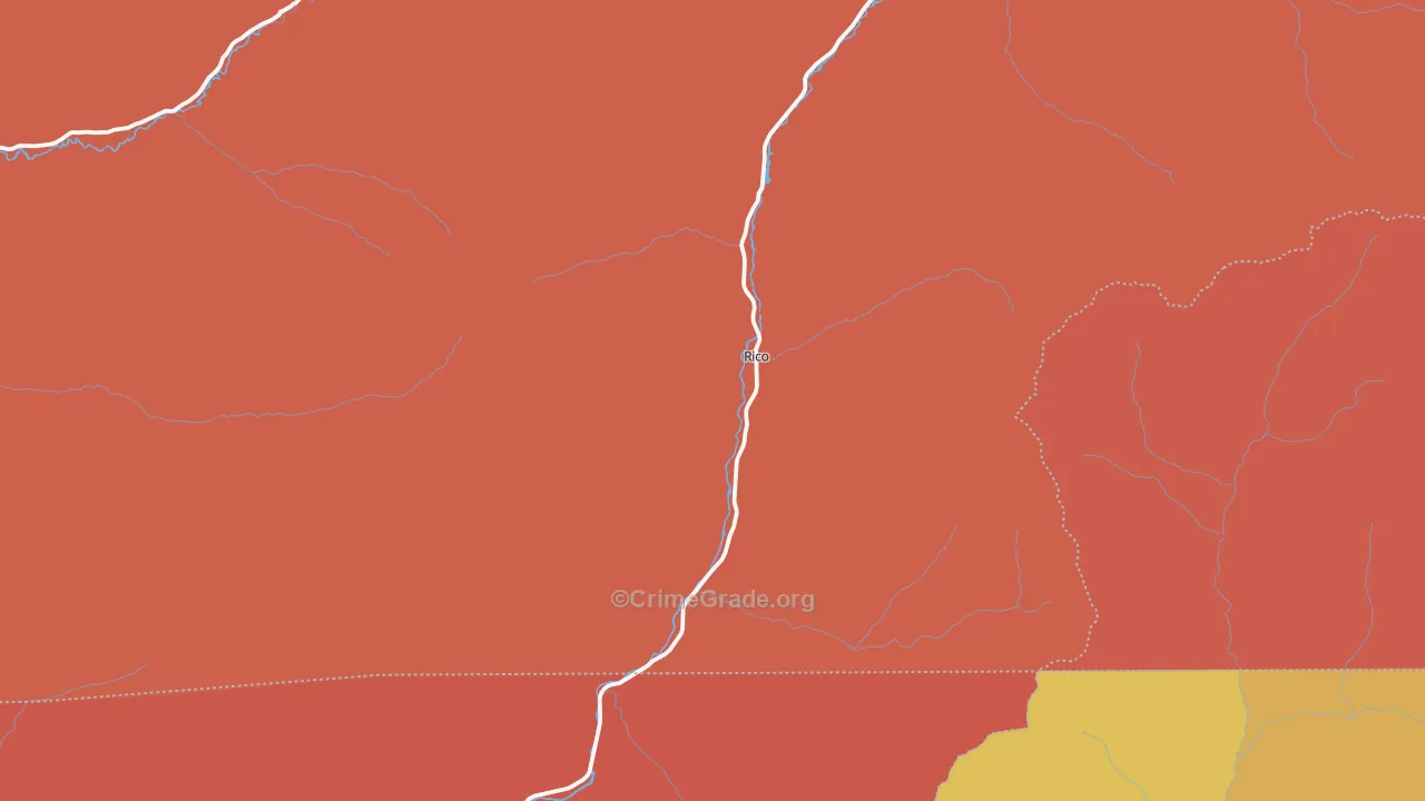 Rico, CO Map of Drug-Related Crime Rates