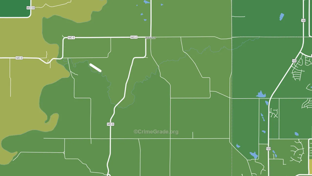 Ridgely, MO Map of Drug-Related Crime Rates