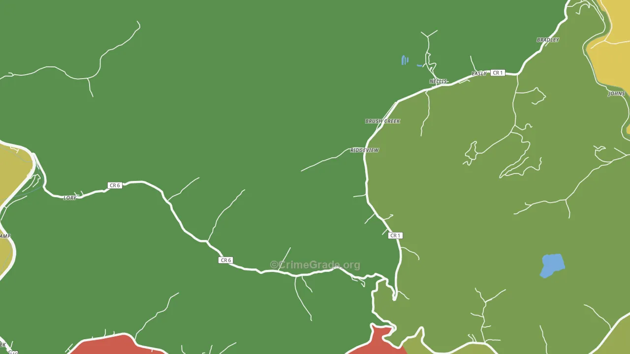 Ridgeview, WV Map of Drug-Related Crime Rates
