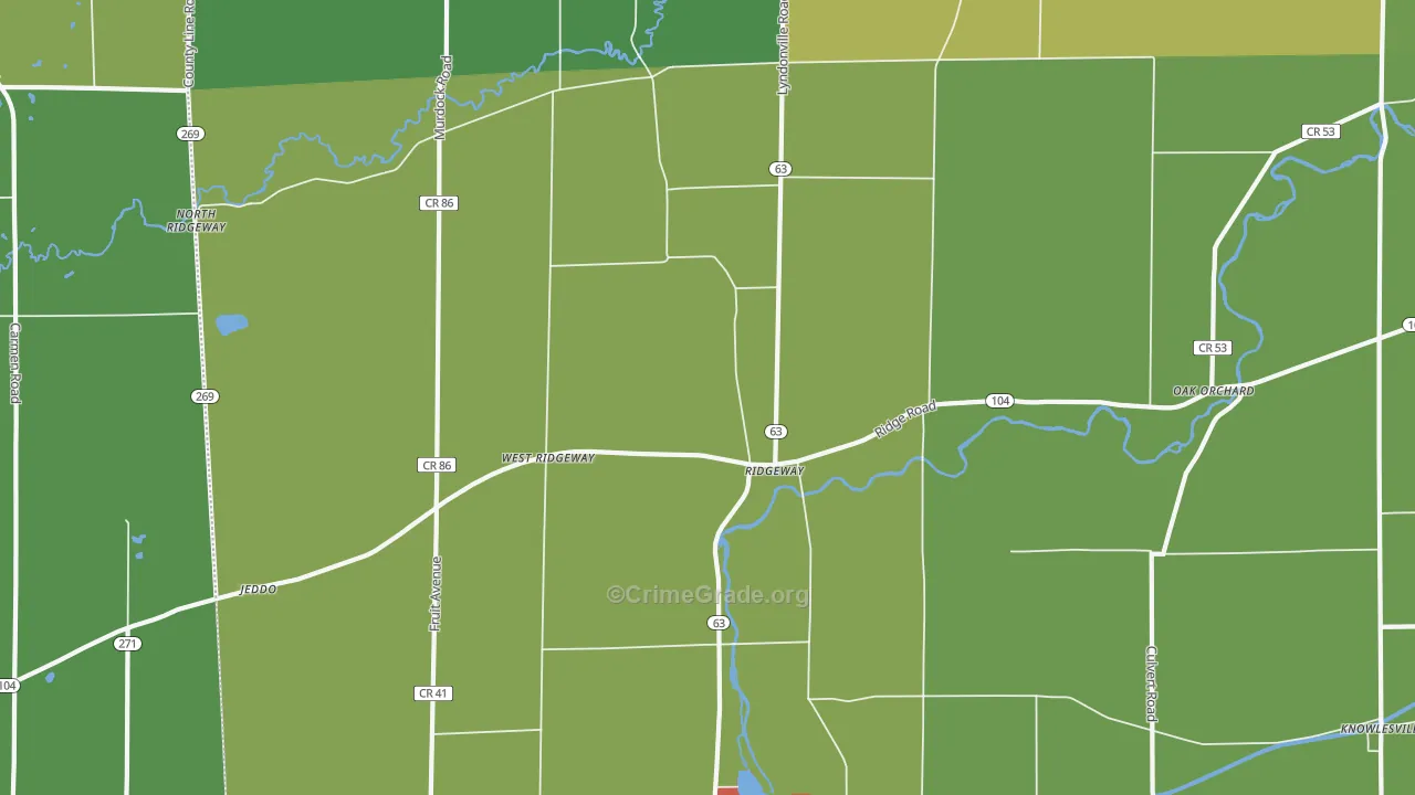 Ridgeway, NY Map of Drug-Related Crime Rates