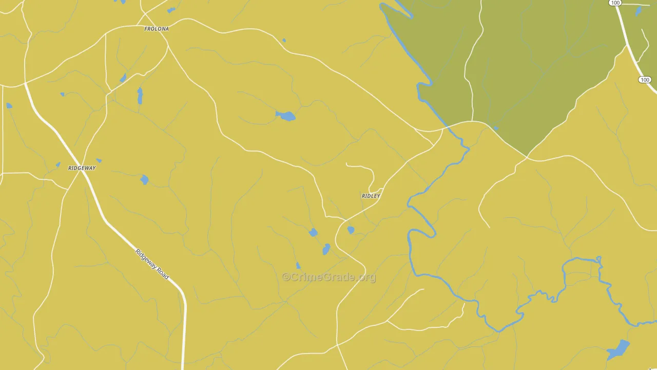 Ridley, GA Map of Drug-Related Crime Rates