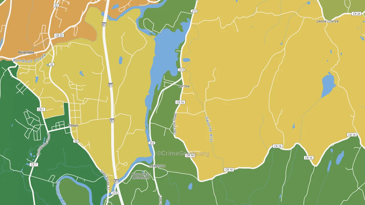 Rifton, NY Map of Drug-Related Crime Rates