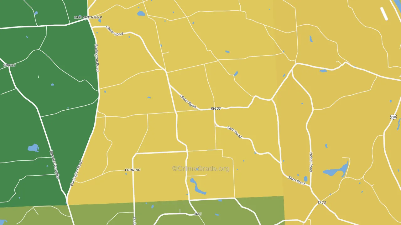 Riggs, PA Map of Drug-Related Crime Rates