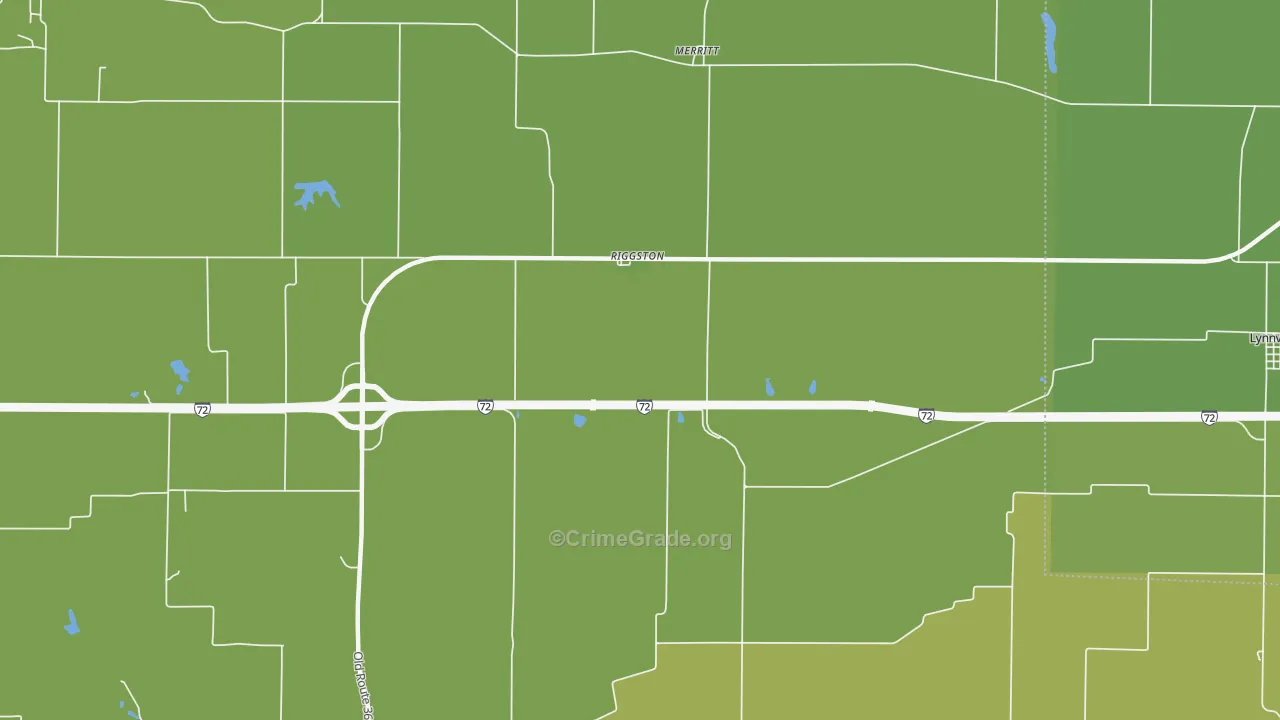 Riggston, IL Map of Drug-Related Crime Rates