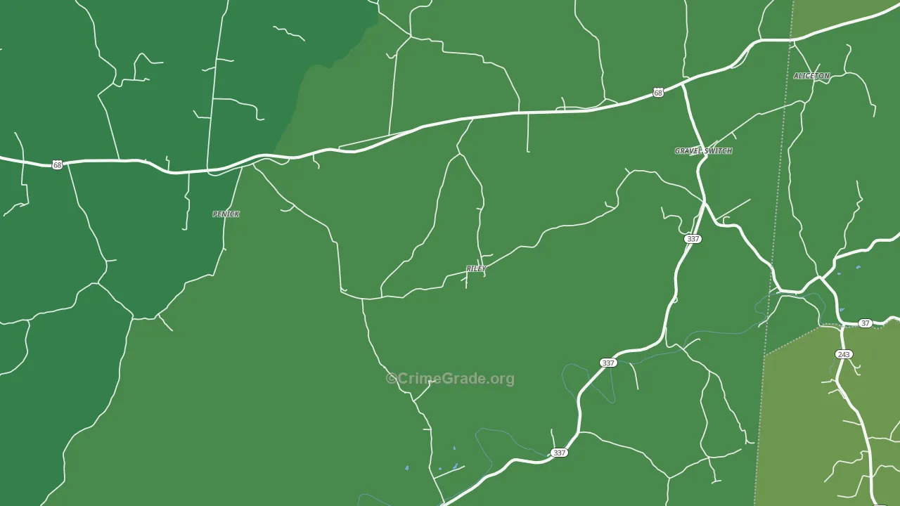 Riley, KY Map of Drug-Related Crime Rates