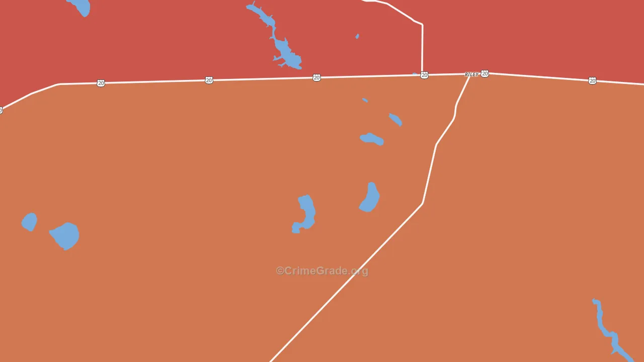 Riley, OR Map of Drug-Related Crime Rates