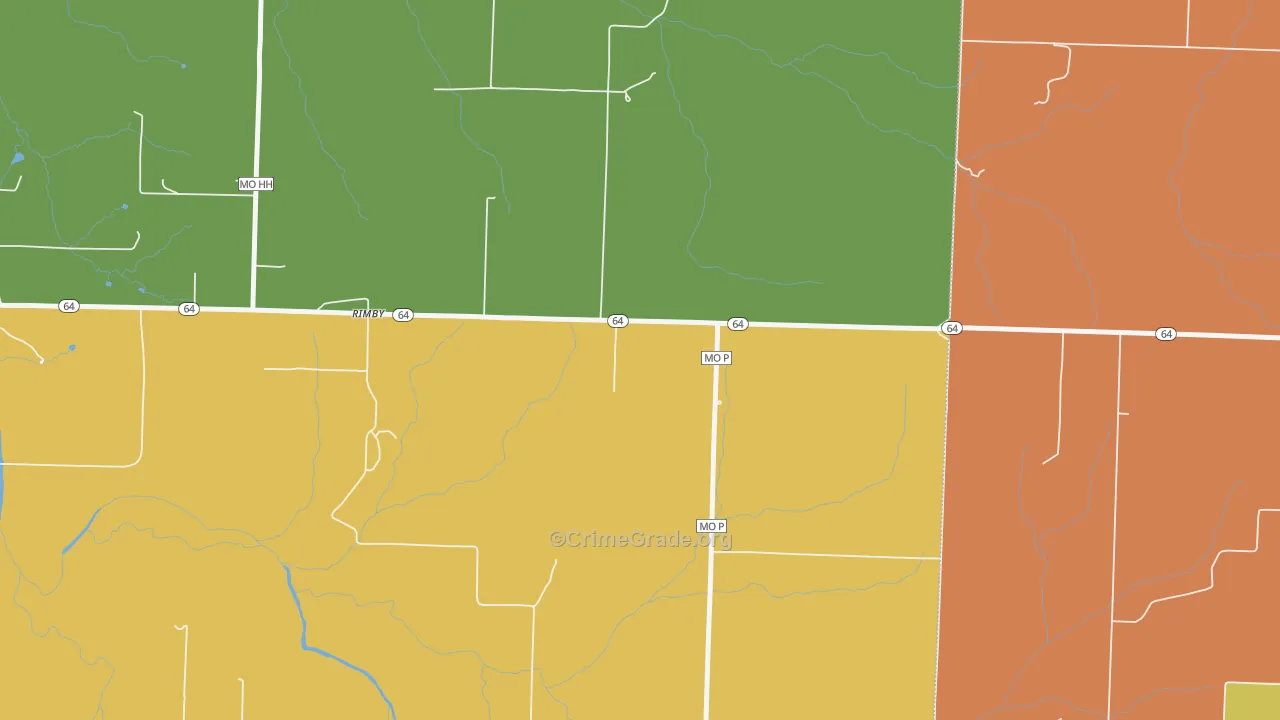 Rimby, MO Map of Drug-Related Crime Rates