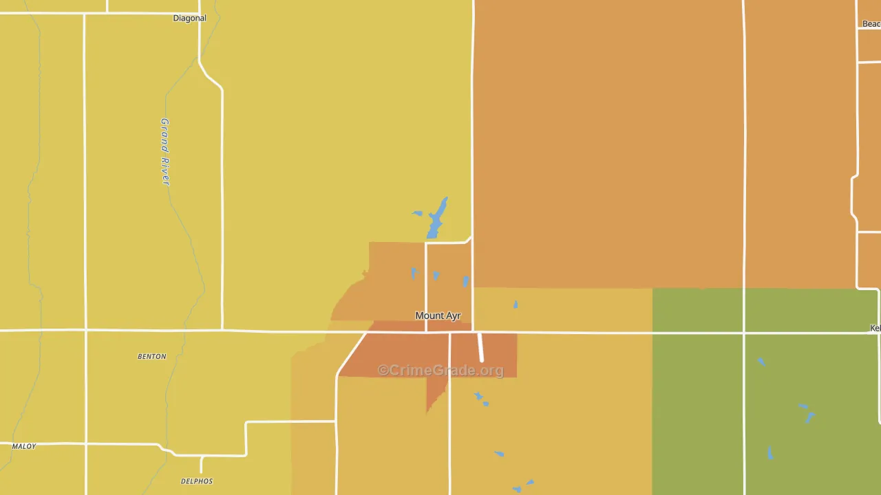 Ringgold County, IA Map of Drug-Related Crime Rates