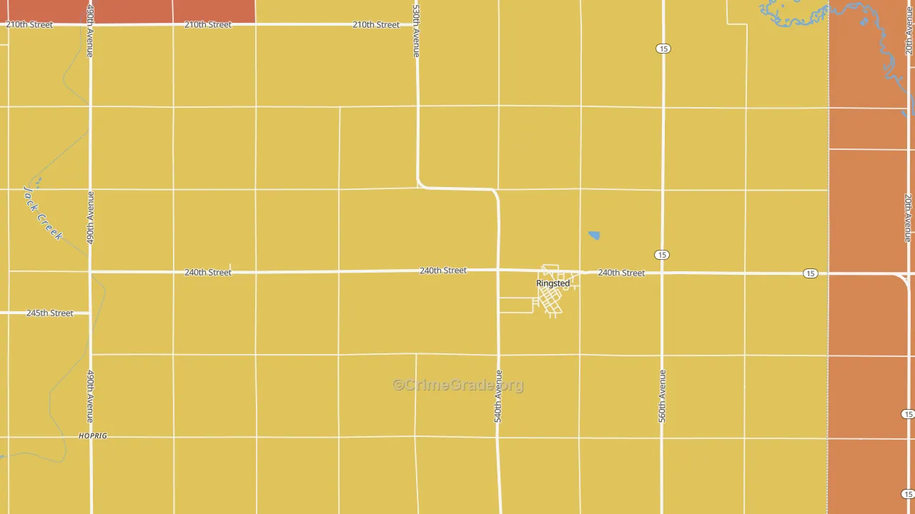 Ringsted, IA Map of Drug-Related Crime Rates