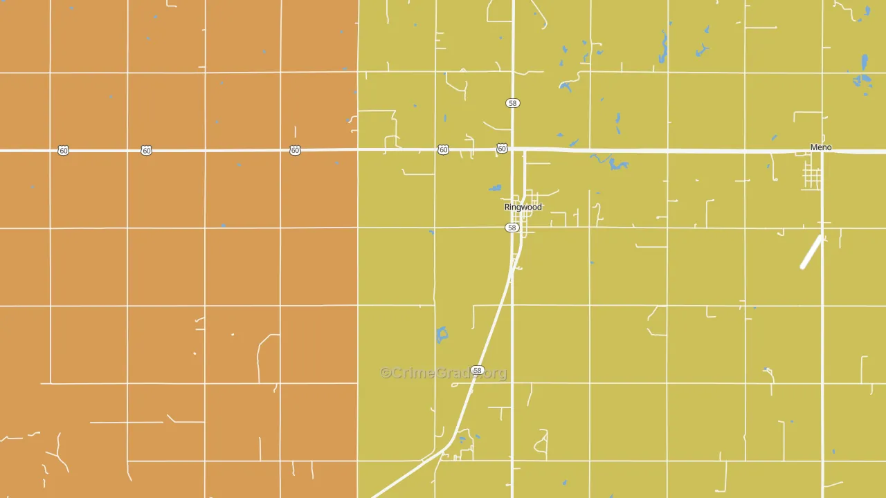 Ringwood, OK Map of Drug-Related Crime Rates